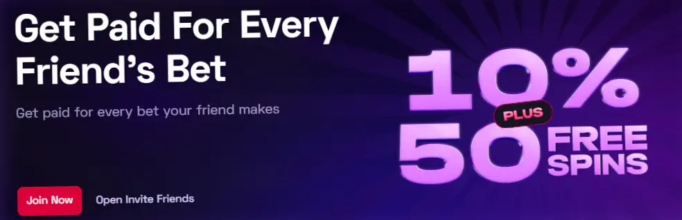 El programa de referidos de Ybets recompensa con giros gratis y reembolsos para amigos invitados.